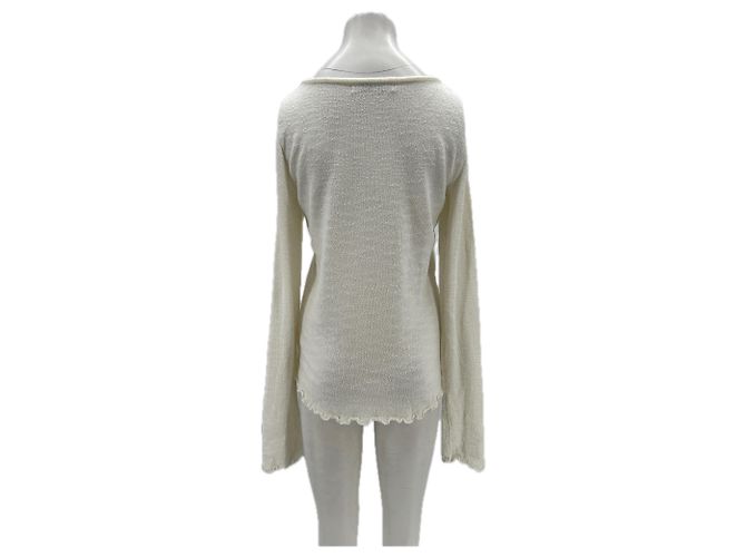 Autre Marque T-shirt bianca a maniche lunghe Bianco - vista 2