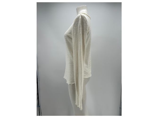 Autre Marque T-shirt bianca a maniche lunghe Bianco - vista 3