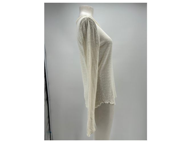 Autre Marque T-shirt bianca a maniche lunghe Bianco - vista 4