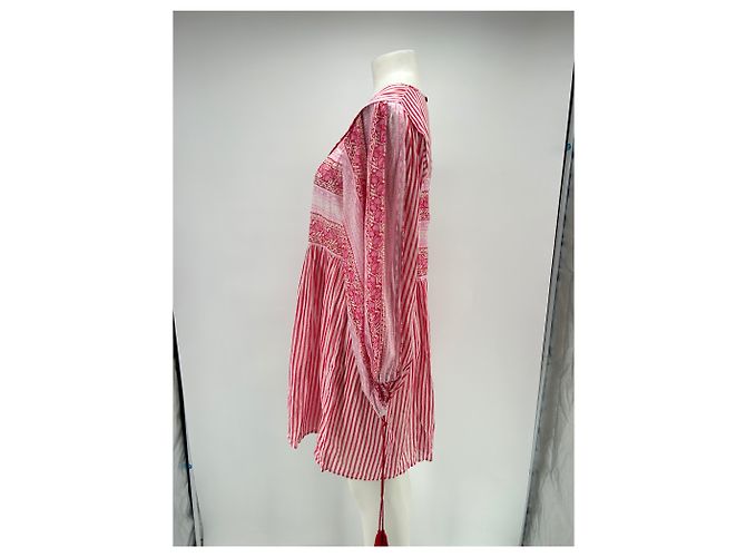 Abito in cotone rosa e rosso Antik Batik - vista 3