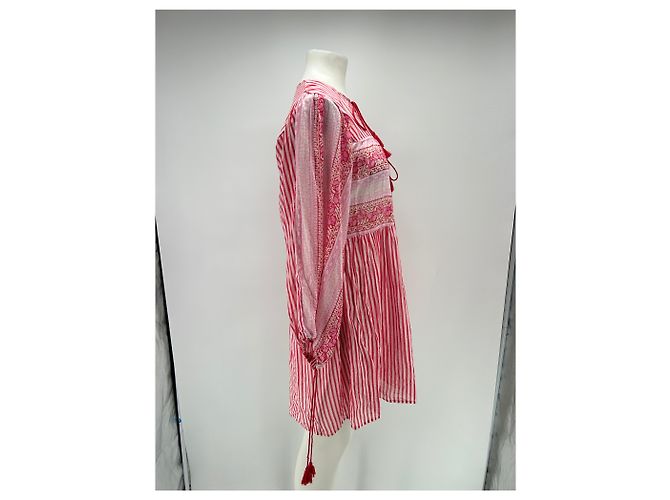 Abito in cotone rosa e rosso Antik Batik - vista 4