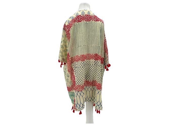 Autre Marque Pareo estampado de algodón amarillo - vista 2