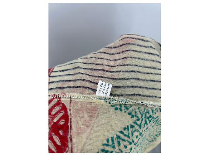 Autre Marque Pareo estampado de algodón amarillo - vista 5