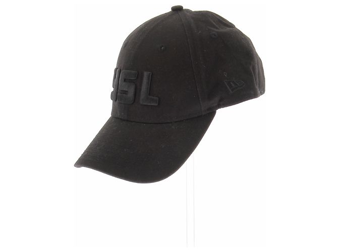 Saint Laurent Cappellino YSL nero tono su tono - vista 7