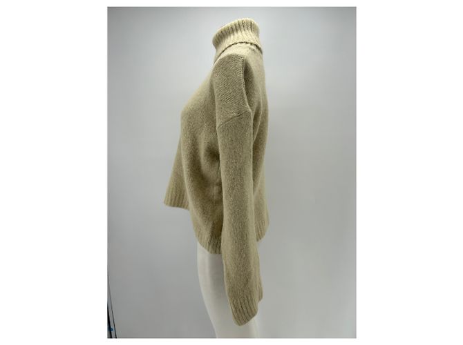 Anine Bing Pullover de gola alta creme Bege - vista 3