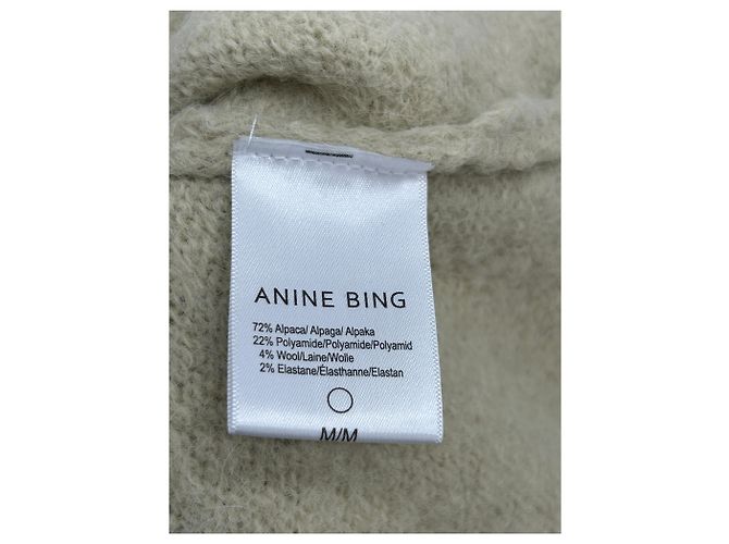 Anine Bing Pullover de gola alta creme Bege - vista 6
