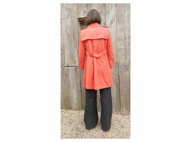 See By Chloé Trench in cotone e lino color corallo - vista 3