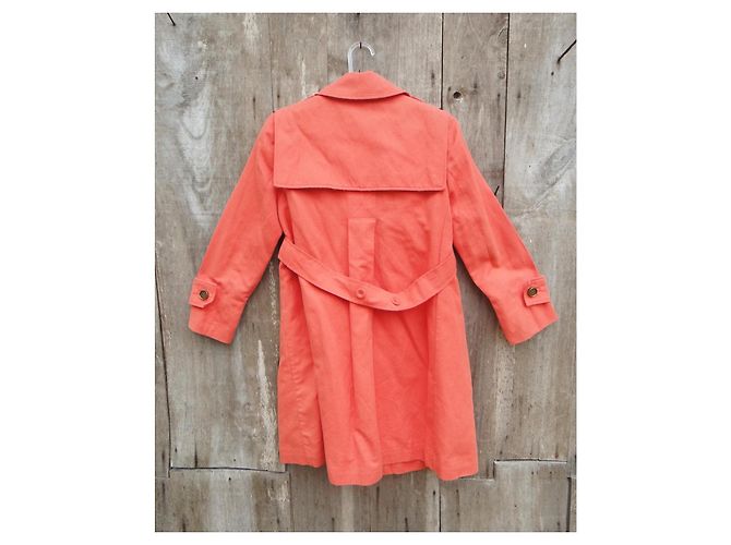 See By Chloé Trench in cotone e lino color corallo - vista 8