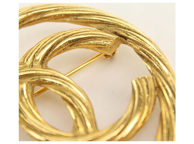 Spilla Chanel Coco Mark in metallo dorato D'oro - vista 5