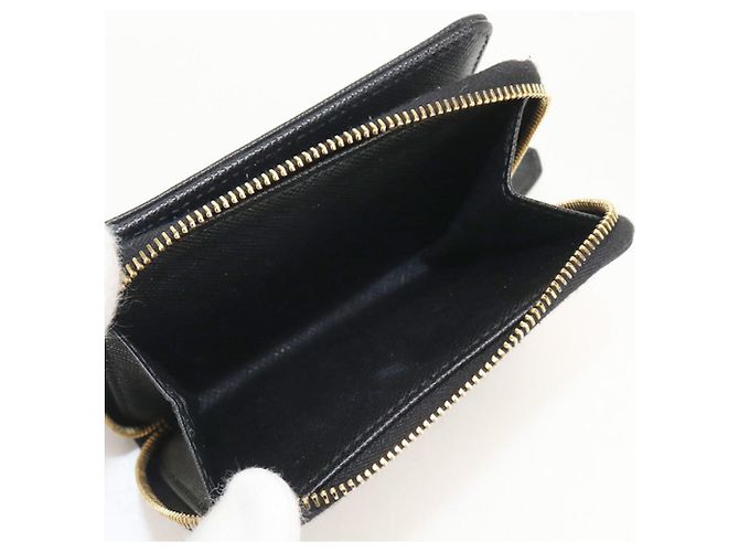 Cartera bi-fold Prada Saffiano de cuero negro - vista 5