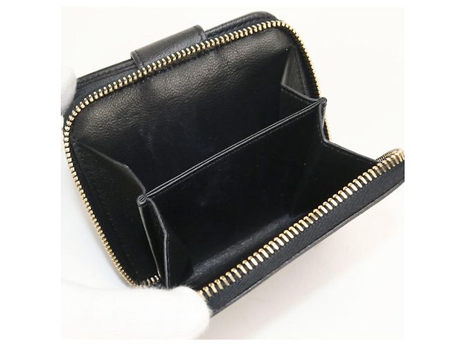 Cartera bi-fold para mujer Saint Laurent Negro - vista 6