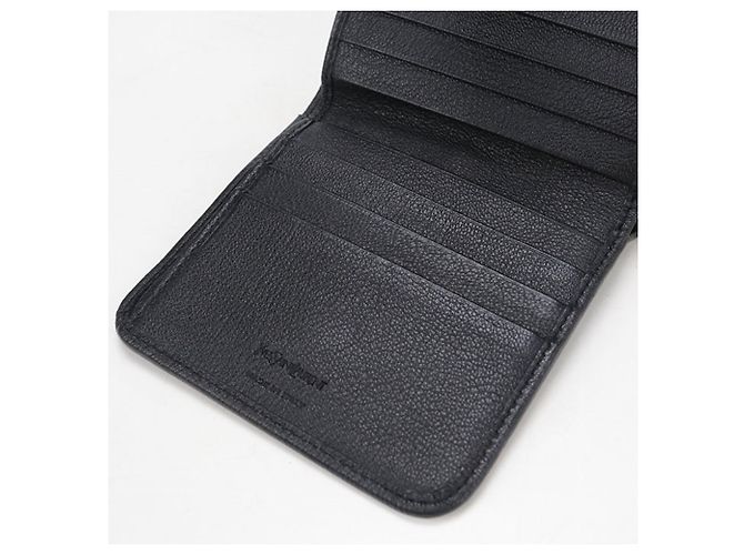 Cartera bi-fold para mujer Saint Laurent Negro - vista 8