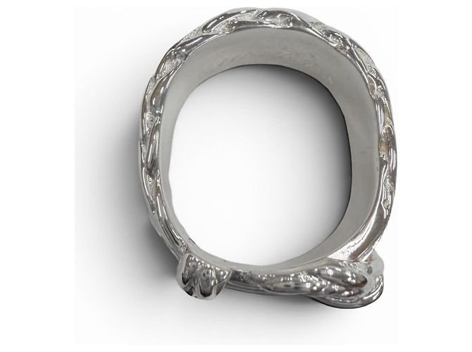 Ring Hermès Anello a fascia Hermes Vintage Diane Argento 925 - vista 5