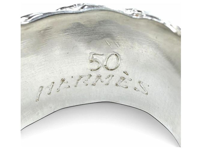 Ring Hermès Anello a fascia Hermes Vintage Diane Argento 925 - vista 6