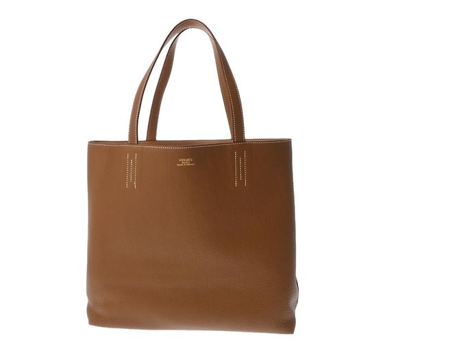 Hermès Bolso Tote Hermes Double Sens Castaño - vista 2