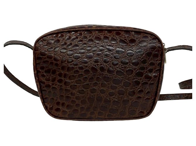 Borsa a tracolla pochette in pelle con logo hardware Vara Salvatore Ferragamo Marrone - vista 3
