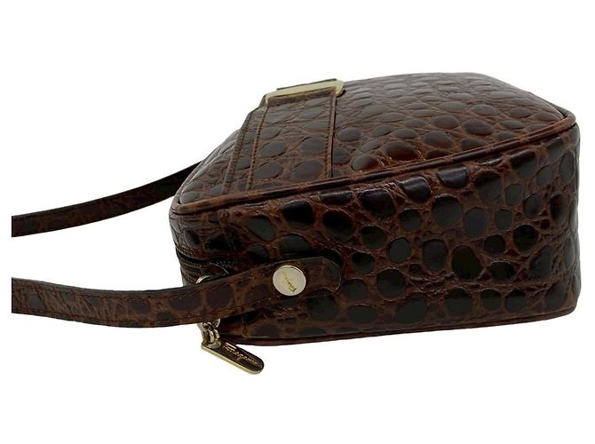 Borsa a tracolla pochette in pelle con logo hardware Vara Salvatore Ferragamo Marrone - vista 5