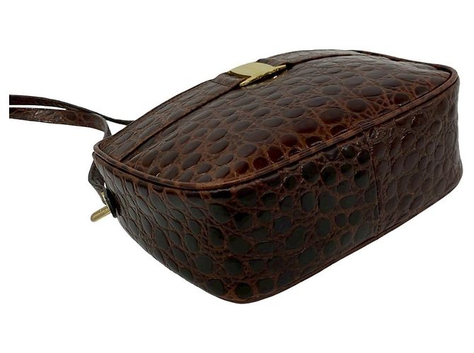 Borsa a tracolla pochette in pelle con logo hardware Vara Salvatore Ferragamo Marrone - vista 7