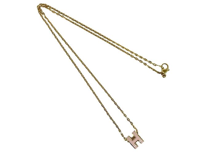 Hermès Collar HERMES Mini Pop H Rosa Dorado - vista 5
