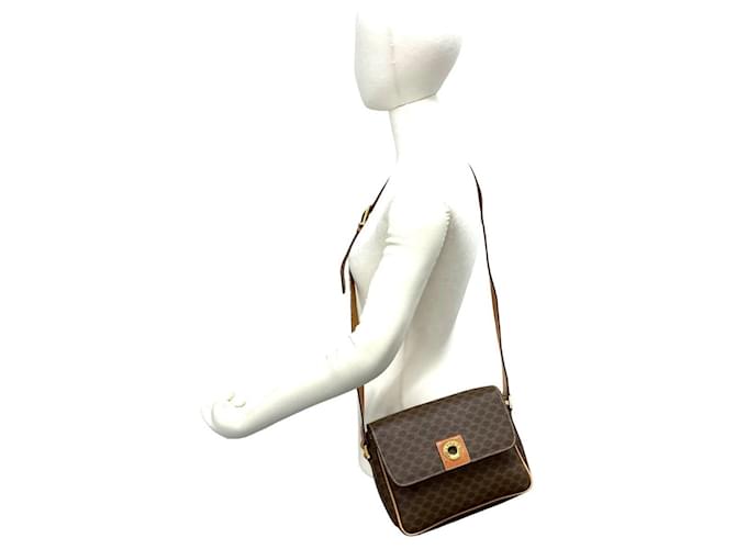 Céline CELINE Borsa a tracolla mini Macadam Blazon Marrone - vista 2