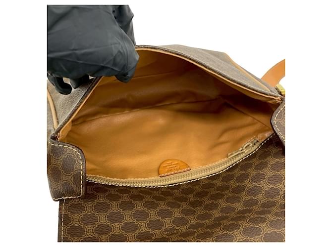 Céline CELINE Borsa a tracolla mini Macadam Blazon Marrone - vista 9