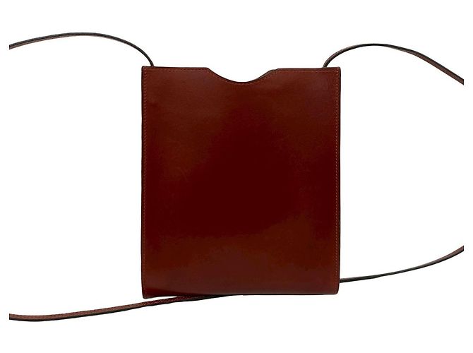 Hermès Mini borsa a tracolla in pelle Omenitou Hermes rossa Rosso - vista 3