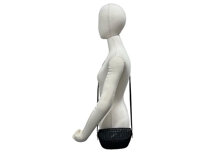 Mini borsa in pelle Intrecciato Bottega Veneta Nero - vista 2