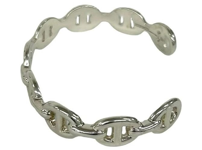 Hermès Pulsera rígida Enchainée Hermes Plata - vista 4