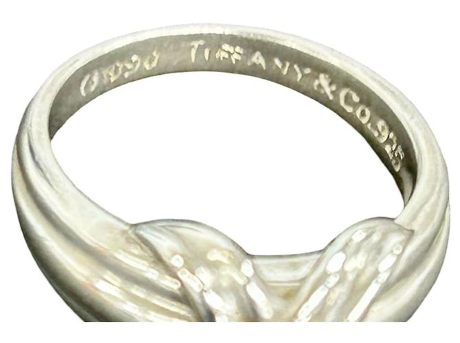 Tiffany & Co Anello Tiffany Vintage Signature Cross Argento - vista 4