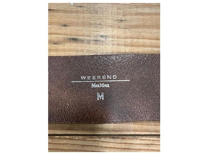 Max Mara Ledergürtel braun mit Nieten - Ansicht 4