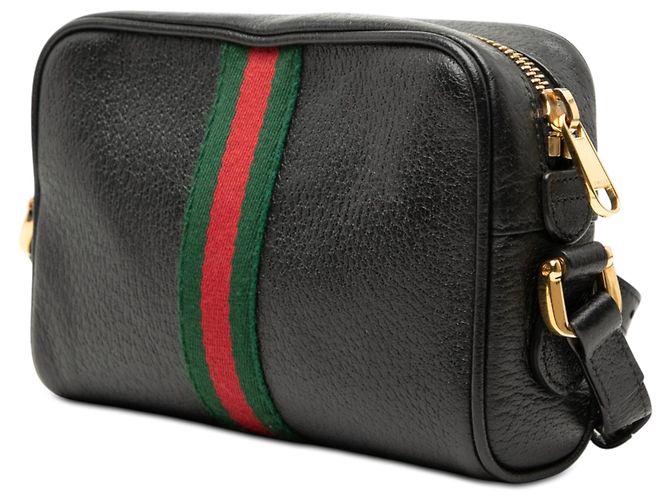 Gucci Black Mini Calfskin Web Ophidia Crossbody - view 2