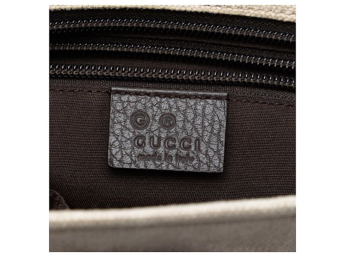 Gucci Brown GG Canvas Web Tote Braun Beige - Ansicht 5
