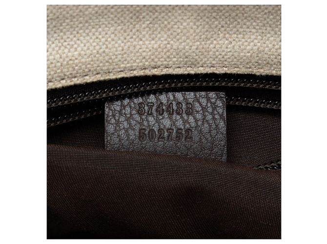 Gucci Brown GG Canvas Web Tote Braun Beige - Ansicht 6