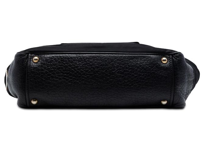 Borsa a tracolla Prada Black Berlino Trimmed Tessuto Nero - vista 3