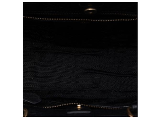 Borsa a tracolla Prada Black Berlino Trimmed Tessuto Nero - vista 4