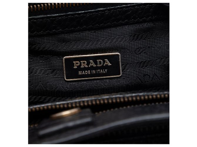 Borsa a tracolla Prada Black Berlino Trimmed Tessuto Nero - vista 5