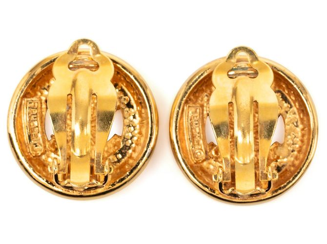 Orecchini a clip Chanel Gold CC placcati oro D'oro - vista 2