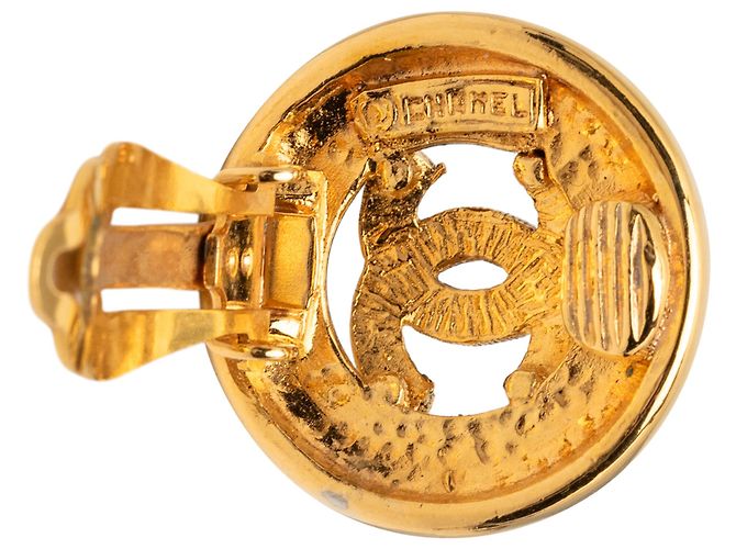 Orecchini a clip Chanel Gold CC placcati oro D'oro - vista 3