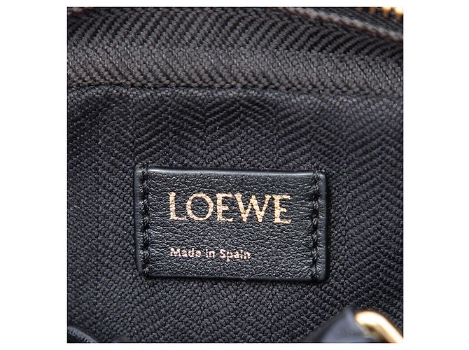 LOEWE Borsa Amazona in tela Anagram Nano nera Nero - vista 5
