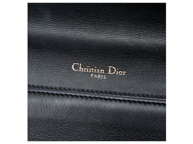Dior Black Medium Studded Lambskin Diorama Flap Nero - vista 5