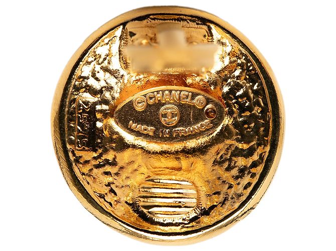 Orecchini a clip rotondi con logo Chanel placcati oro D'oro - vista 4