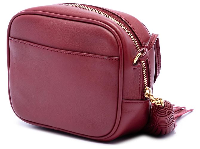 Borsa Blogger Monogram in pelle di vitello rossa Saint Laurent Rosso Bordò - vista 2