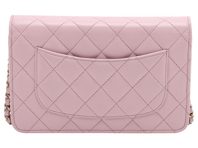 Chanel Pink CC gestepptes Caviar Wallet on Chain - Ansicht 2