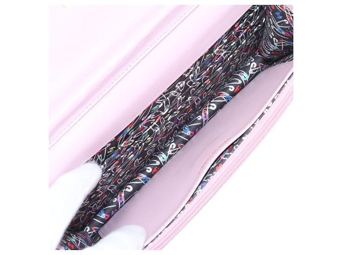 Chanel Pink CC gestepptes Caviar Wallet on Chain - Ansicht 3