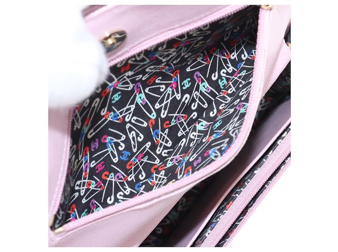 Chanel Pink CC gestepptes Caviar Wallet on Chain - Ansicht 6