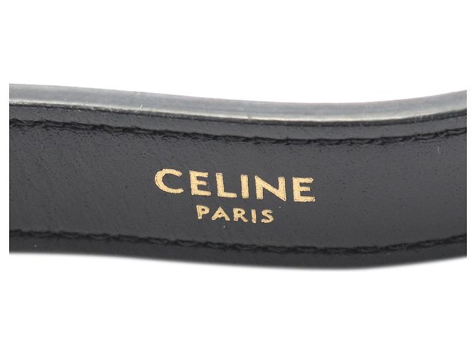 Céline Celine Triomphe Ava Schultertasche aus schwarzem Kalbsleder, Größe Medium - Ansicht 4
