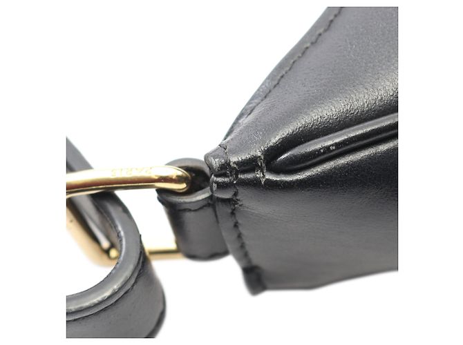 Céline Celine Triomphe Ava Schultertasche aus schwarzem Kalbsleder, Größe Medium - Ansicht 5