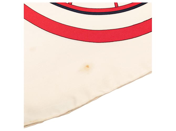 Sciarpa in seta Hermès White Springs 90 Bianco - vista 3