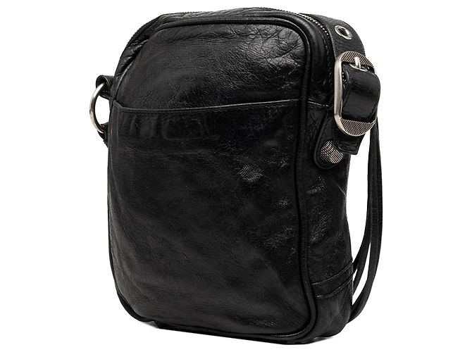 Borsa a tracolla Balenciaga Le Cagole Motocross in agnello nero - vista 2