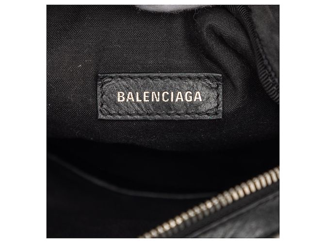 Borsa a tracolla Balenciaga Le Cagole Motocross in agnello nero - vista 5